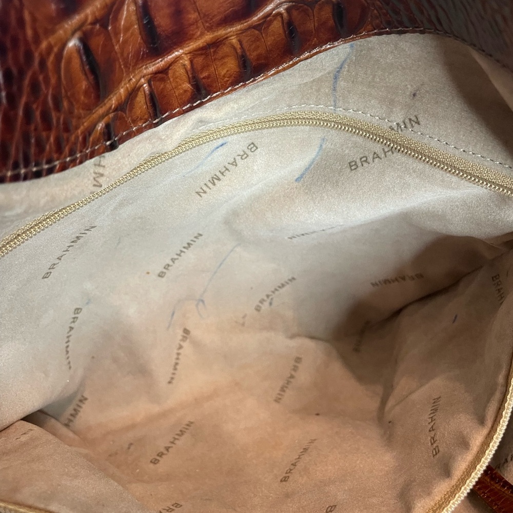 Brahmin Dagny Pecan croc-embossed leather handbag - Picture 16 of 16